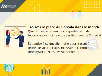  Le jeu-questionnaire en ligne comprend 12 questions à choix multiples sur l’économie canadienne.